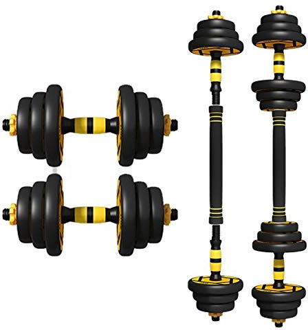 UsmAsk Hantel-Set, verstellbares Hantel-Set für Männer und Frauen, 2-in-1-Hantel-Gewichtheben für Körpertraining, Heim-Fitnessstudio, schwer, 15/20/30/40 kg, Gewichtsanpassung g