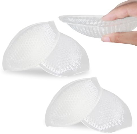 FUIPVGI 2 Paia Imbottitura Reggiseno Silicone, Inserti per Reggiseno, Reggiseni Push-up Staccabili, Coppe per Reggiseni Traspiranti della Imbottitura per Bikini e Costumi da Bagno (Trasparente)