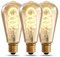 NUODIFAN Edison Vintage Glühbirne E27, LED Dimmbar 4W Retro LED Lampe Warmweiß 2700K Edison Glühbirne E27 Vintage Ideal für Nostalgie und Retro Beleuchtung im Haus Café Bar - 3 Stück