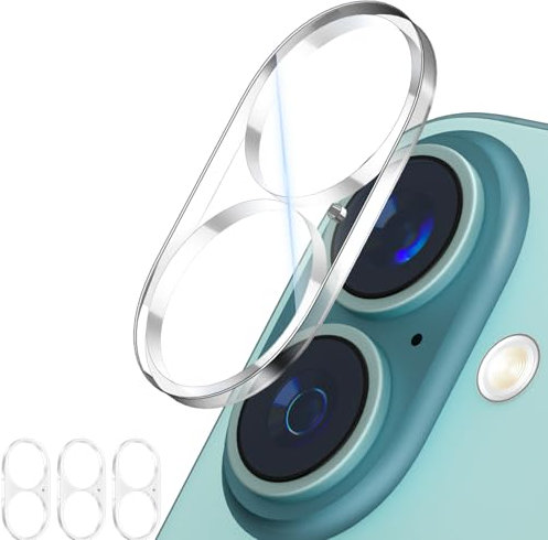 CloudValley [3 Packs for iPhone 17 /iPhone 16 /iPhone 16 Plus Camera Protection, Military Standard Scratch-Resistant Film, 9H Hardness, Ultra Clear, Bubble-Free Tempered Glass Camera Screen,Clear