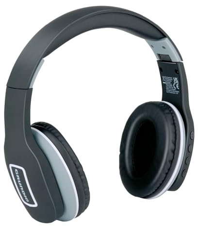 GRUNDIG Casque Bluetooth sans Fil - Ecouteurs Anti Bruit avec 5 Heures d'Autonomie - Casque sans Fil avec Microphone - Inclut Un Câble Audio de 3,5 mm et Un Câble de Charge USB-C
