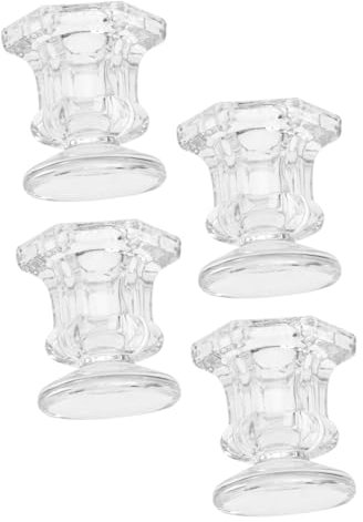 ORFOFE 4stücke Glas Kerzenhalter Für Tischdekoration Moderner Kerzenständer Aus Glas Für Wohnzimmer Oder Küche Einfache Kerzenhalterung Für Party Oder Hochzeit