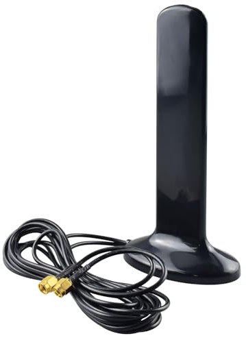 YILIANDUO 4G 5G MIMO LTE Antenna 10dBi 600-6000MHz High Gain Dual RP-SMA Male Antenna Cable with Strong Magnetic Base for 4G 5G LTE Wireless Router NB-loT Network Wireless Security Camera