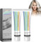 Boxiatil Crema Colorante Temporal Para El Cabello - Crema Colorante Gris Para El Cabello, Crema Colorante Natural Para El Cabello Gris Plateado, Color Semipermanente Plateado, 2 Piezas