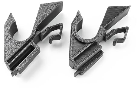 Ricreo Supports Étagère Porte-Chapeaux Arrière pour Fiat Grande Punto, Punto Evo, Stilo, Doblò, Alfa 147, GT, Lancia Ypsilon – Clip Fermo Baule compartiment bagages Dx Sx 2 Pièces