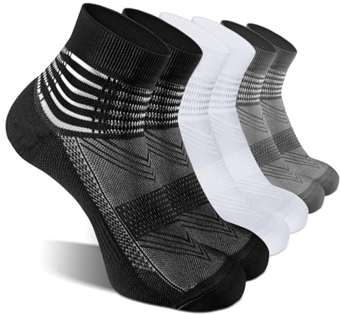 IRAMY Medias de Compresion Hombre Mujer Calcetines Tobilleros Compresión Running Calcetines Deporte con Cusión para Plantar Fasciitis