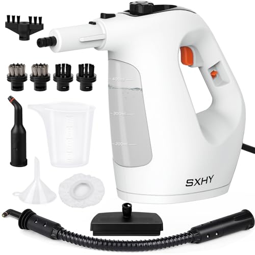 SXHY Portable Steam Cleaners,Steam Cleaner Handheld for the home multi purpose,Transparent Water Tank-11-Piece Accessory Kit for Sofa,Shower,Upholstery,Car and More