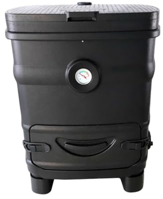 Contenedor De Compost para Jardín, Contenedor De Compost para Exteriores con Tubo De Ventilación Y Termómetro, Capa Aislante De Material EPP, Cubo De Compost para Cocina