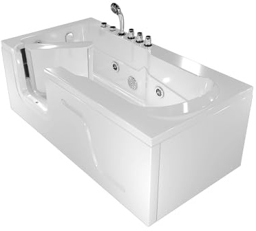 Seniorenwanne, Whirlpool mit Tür S17-TH-WP-R 75x150cm