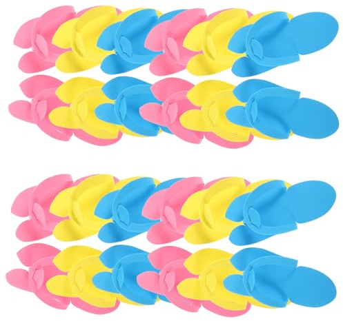 NOLITOY Pantofole Usa e Getta Ospiti in Eva, 48 Paia, Design Infradito, Leggere e Pratiche per Saloni di Bellezza, Viaggio e Pedicure Spa Colore Casuale