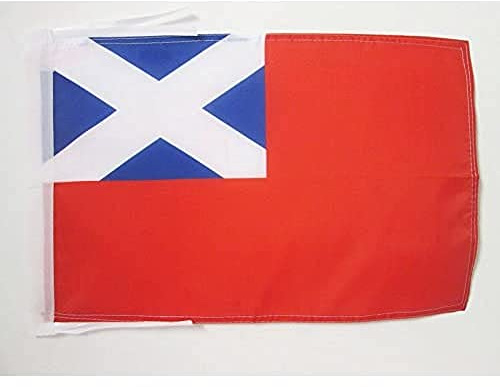 AZ FLAG Bandiera Red Ensign Scozzese 45x30 cm - Bandierina Storica Di Scozzia 30x45 cm Cordicelle