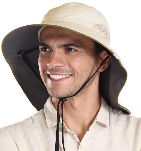 Tough Headwear Sonnenhut mit breiter Krempe, für Damen und Herren, wasserdicht, für Boonie-Hüte, Wandern, Landschaftsmütze, wasserdicht