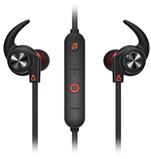 Creative Écouteurs Intra-Auriculaires Outlier One Plus Bluetooth 4.2 sans Fil, IPX4 résistants à la Transpiration, avec Lecteur MP3 intégré, 10 Heures de Vie de la Batterie et câble Anti-nœuds (Noir)