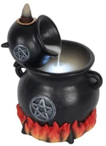 Spirit of Equinox Cauldrons With Flames Bac k Flow Incense Cone Burner