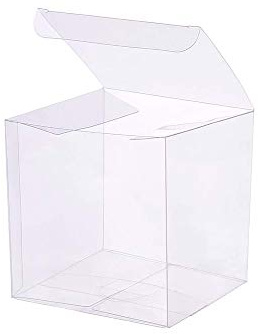 TopHomer 10Pcs Transparente Boxen Klare Geschenkboxen für Hochzeits-, Party- und Babypartybevorzugungen, klar, 10 x 10 x 10 cm