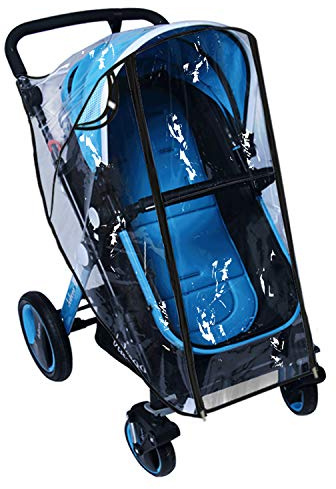 Pushchair Rain Cover Pram Wind Snow Cover Buggy Stroller Weather Shield Travel Accessories Universal Size Protect from Rain Cold Dust Water Clear EVA Plastic (Large)