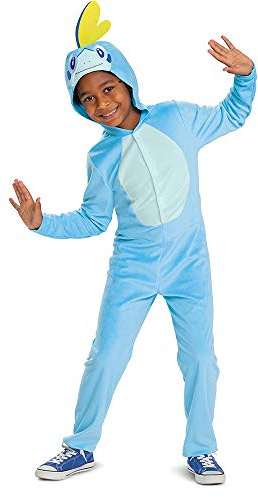 Förklädnad 116449G-V2-20L SOBBLE HOODED JUMPSUIT KLASSISK Pokemon utklädning och tillbehör, unisex barn, multi, en storlek