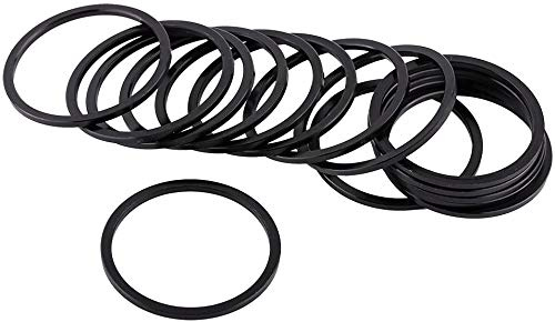 ANCLLO 10 Stück 2 mm langlebige Aluminium-Legierung Fahrrad Tretlager Schwungrad Unterlegscheibe Distanzscheibe schwarz