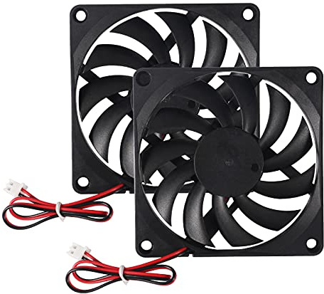 2Pcs DC 12V 8010 Lüfter 3D-Drucker 80x80x10 Bürstenloser Lüfter 80MM für 3D-Drucker PC CPU Computergehäuse Lüfterkühler