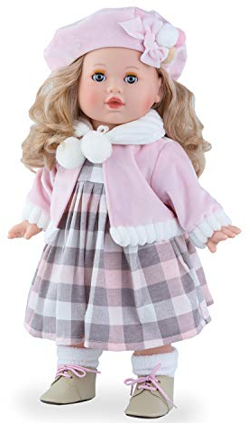 Krause & Sohn Hochwertige Puppe Spielpuppe mit Weichkörper, Schnuller, Bekleidung und Haaren Schlafaugen Spielzeug - Auswahl (Annabell - 42 cm)