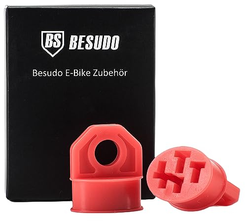 Besudo Contact Protection Pin Cover for Bosch E-Bike Batteries – Set of 2 – Waterproof TPE Material, Red