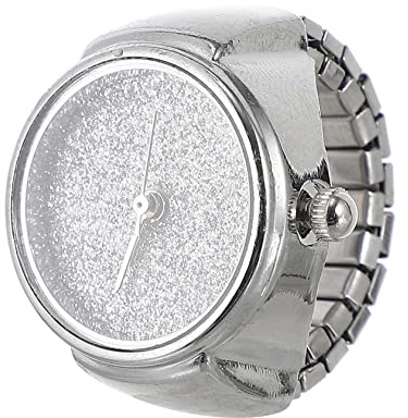 IMIKEYA Eleganter Quarzuhr-Ring Mit Glitter-Finish Elastischem Armband Unisex Fingeruhr Ring Modisches Geschenk Für Damen Und Herren Flexibler Fingerschmuck Mit Präziser Zeitmessung