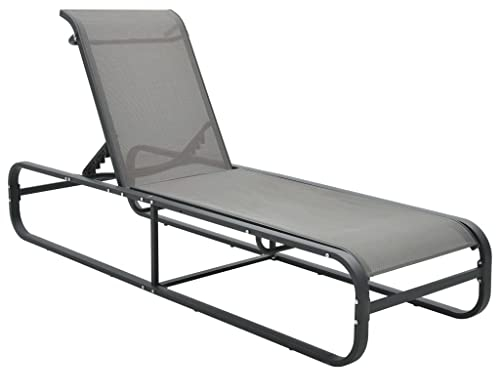 YUHI-HQYD Sonnenliege,Liegestühle, Liegestühle für den Garten,Freizeitstuhl für draußen,Relaxliege,Einstellbar,für Garten, Terrasse, Schwimmbad, Pool, Strand, Aluminium und Textilene