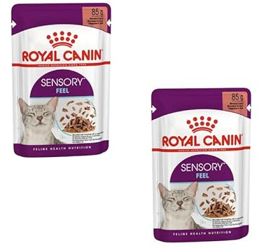 ROYAL CANIN Sensory Feel Nassfutter in Soße für wählerische Katzen | Doppelpack | 2 x 12 x 85 g | Die besondere Textur kann dabei helfen das Mundgefühl von Katzen anzuregen