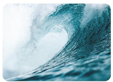 Platzsets, weich, Unterseite aus Kork, Platzdeckchen, Welle, Meer, Ozean, Wasser, Foto, Marine, Tauchen, Surfen, Bali – Großes Format 39,5 x 28,5 cm, 4 Stück