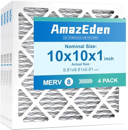 AmazEden Merv 8 MPR 600 HVAC AC Ofenfaltenfilter Staubschutz Ersatz für Zuhause (exakte Maße: 24 x 24 x 2,2 cm)