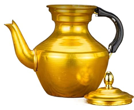 kaixiaochai Hervidor, Tetera De Mantequilla Antigua Étnica De 1,5 L/2,5 L Tetera De Leche Tibetana Tetera De Aluminio De Gran Capacidad Hacer Tetera (Color : Golden)