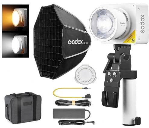 Godox ML100Bi 120W LED Video Light, 2800K-6500K Bi-Color Video Lighting Kit, 34300 Lux CRI 97+/TLCI98+, APP Control, Support USB-C Charging,for Filmmaking/Live/Outdoor Photography (Kit)