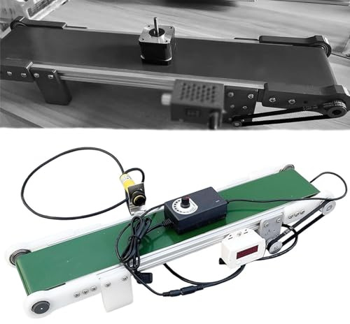 Nastro Trasportatore Elettrico da Tavolo, Modello di Elevatore di Produzione Tecnologica Dispositivo Sperimentale di Attrito, velocità Regolabile, con Conteggio Fotoelettrico(10 * 50)