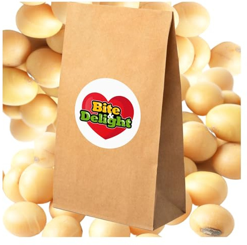 Bite & Delight 5kg Sojabohnen Natürlich Proteinreiche Vegan Soy Beans Soja Naturprodukt Getrocknete Praktische Verpackung