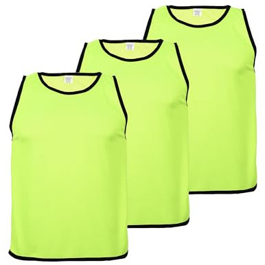 Cawila 3er Set Trainingsleibchen für Kinder, Markierungshemd für Sport und Freizeit wie Fußball und Handball sowie Schulsport zur Team-Markierung, Sport Bibs