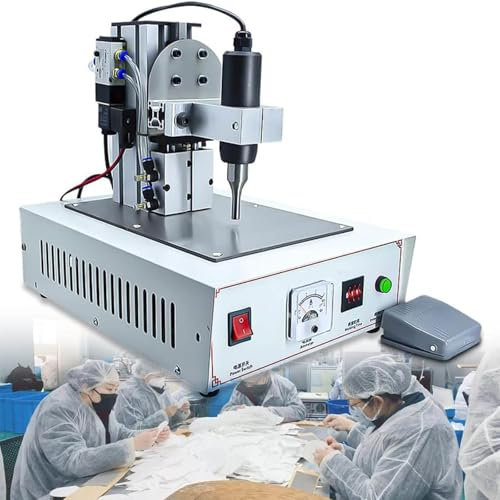 MTTXY Saldatrice a Punti Ad Ultrasuoni da 1200 W, Saldatrice per Plastica da 35 KHz con Pedale e Cursore a Binario, Kit di Riparazione per Saldatore in Plastica per Rivettatura e Saldatura a Punti