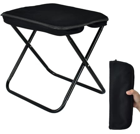 Smohtmeny Bärbar hopfällbar pall, lätt bärbar stol för vuxna, rymmer upp till 150 kg, perfekt för camping, vandring, utomhus och evenemang