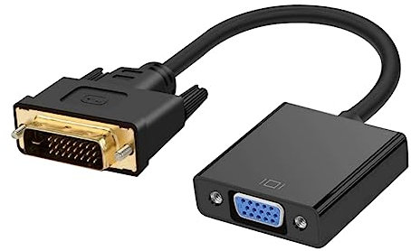 UKCOCO Dvi Male to Vga Female Converter Adapter Cable for Tv Computer Laptop Dvi-d to Vga Adapter High Definition Video Conversion