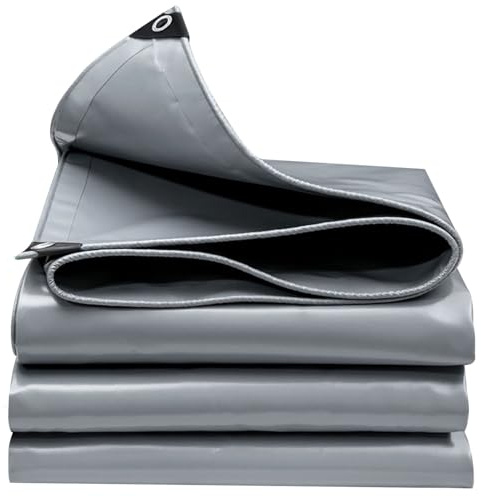 Telone impermeabile con occhielli, resistente copertura in PVC per patio, tetto, campeggio, piscina, barca, personalizzabile 1 x 1,5 m, 1,6 x 2 m, 2 x 3 m, 3 x 4 m, 4 x 5 m