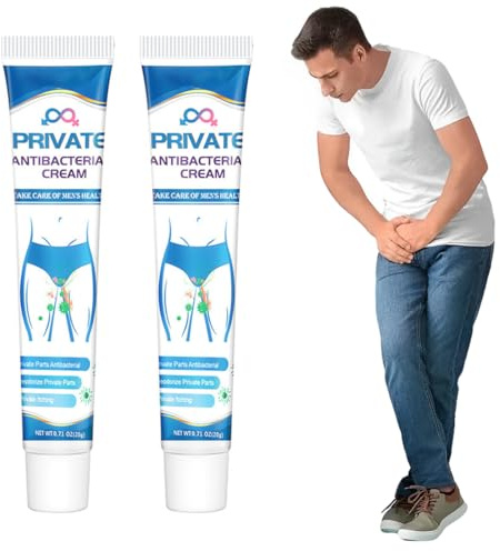 GNHG 2 piezas Crema Antibacteriana Privada,Crema para Aliviar la Picazón Para Hombres,Fácil de Usar,Rápida Absorción,20g