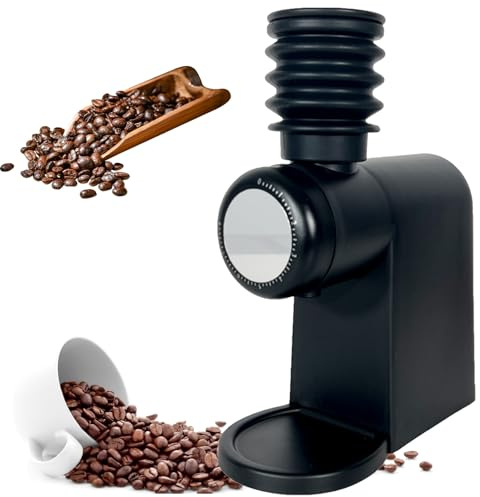 Macinacaffè Elettrico, Regolazione della Macinatura A 8 Livelli, Lama in Acciaio Inossidabile da 48 Mm, Macchina da caffè Portatile per Uso Domestico (Black)
