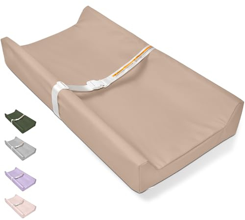 Waterproof Changing Pads Vegan Leather Wipeable Changing Table Pad | Baby Changing Pad No Slip Diaper Changing Table Pad Soft Changing Mat 32x16 Inch Infant Changing Topper for Dresser, Table