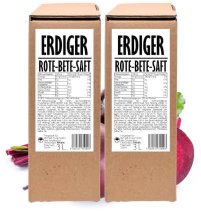 PRESSTER Rote Beete Saft NFC Kaltgepresst 2 x 3L Bag-in-Box mit Zapfhahn | Nicht aus Konzentrat, Naturtrüb, BPA-freie Verpackung