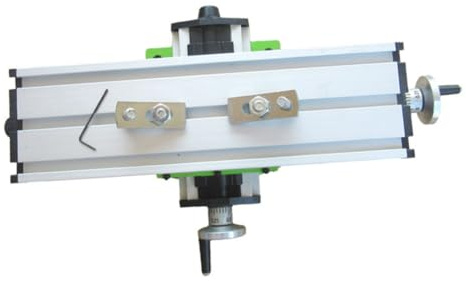 Toddmomy Banco de Trabajo para Fresadora Mini con Tornillo de Sujeción Ajustable Mesa Xy de Aluminio con Ranuras de Milano Compatible con Taladros de Banco para Taller y Perforación