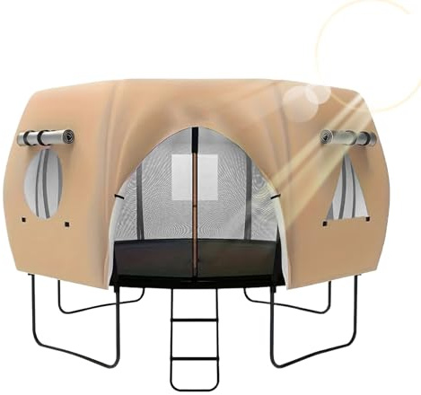 kdkskss Housse De Toit De Trampoline,Protection Solaire pour De Jeux | Pare Soleil Et Accessoire De Toit pour Trampoline De Jardin De 4,2 Mètres