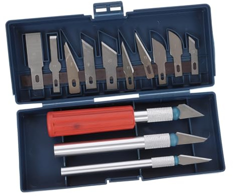 ARTSEWPLY 13 pezzi Coltelli Intaglio Blu per Incisione Taglio e Rifinitura Lama Affilata per Modelli Artigianato e Plastica Sottile
