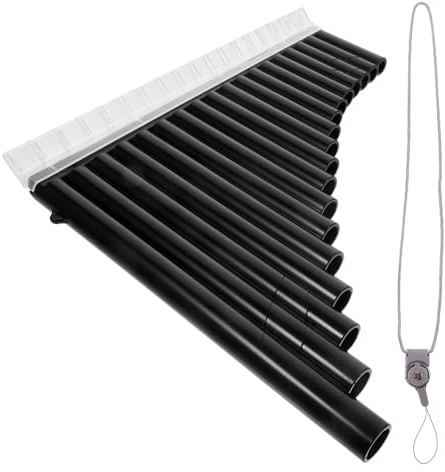 Mini flauta de Pan portátil Flauta de cacerola 18 tubos, instrumento Musical resina ABS con llave C for principiantes, sonido claro profesional, regalo práctico enseñanza