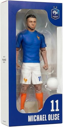 Megableu Figurine Foot Michael Olise FFF - Réaliste et Articulée 20 cm | Licence officielle FFF dès 8 ans - 10 points d’articulation, tient debout et porte la tenue des Bleus avec le numéro 11