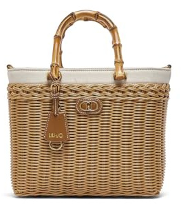 Liu Jo borsetta borsa a tracolla Summer Tote Naturale marrone chiaro