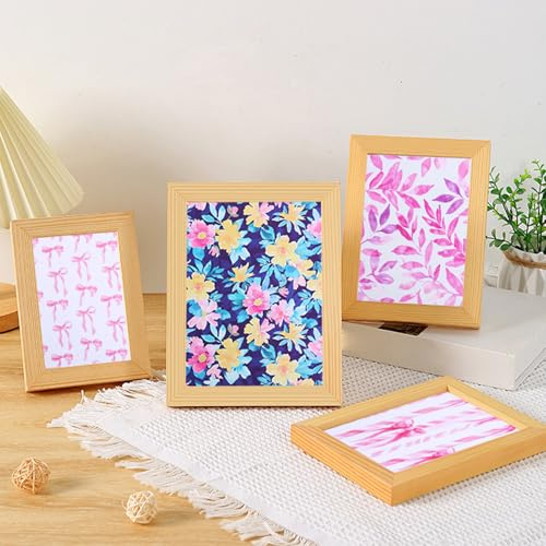 VAVPUP 48 teiliges Scrapbook Papier Buntes,Vintage Doppelseitig Bedruckt,Dekoratives Bastelpapier mit Blumenmuster für Geburtstagskarten,Scrapbooking,Basteln,Journal(48pcs,Purpurpulver)